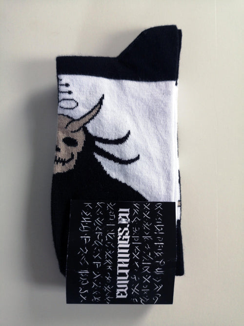Evil Cultist Socks | Horror Tattoo Socks | Dark Gothic Streetwear | Macabre Halloween Gift
