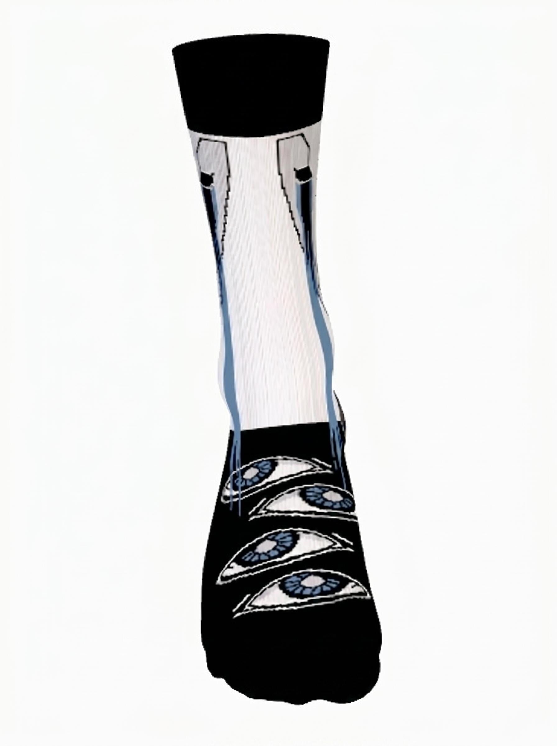 Evil Mask Socks | Horror Tattoo Socks | Dark Gothic Streetwear | Macabre Halloween Gift