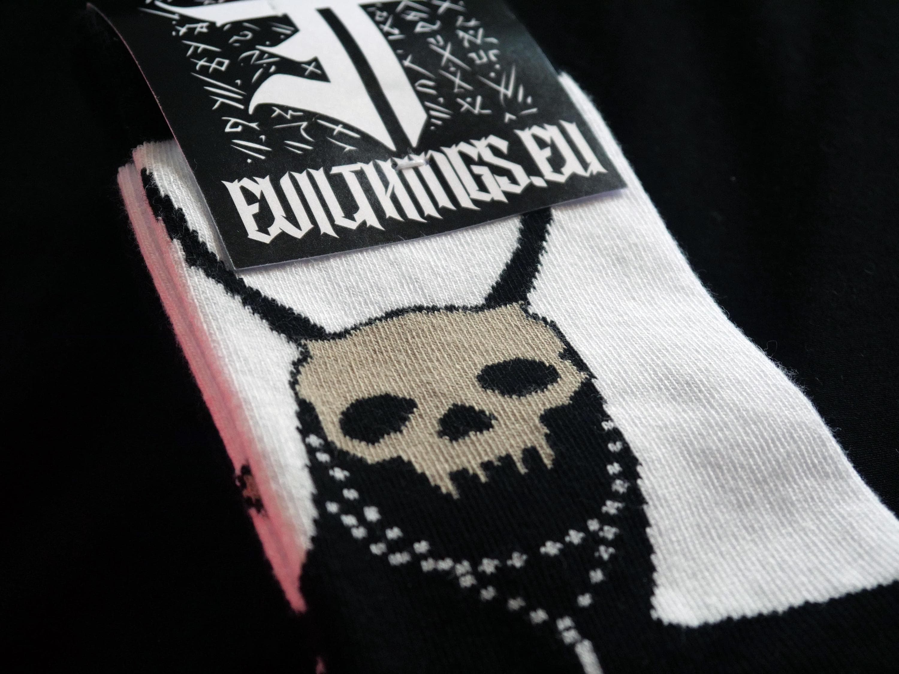 Evil Devil Socks | Horror Tattoo Socks | Dark Gothic Streetwear | Macabre Halloween Gift