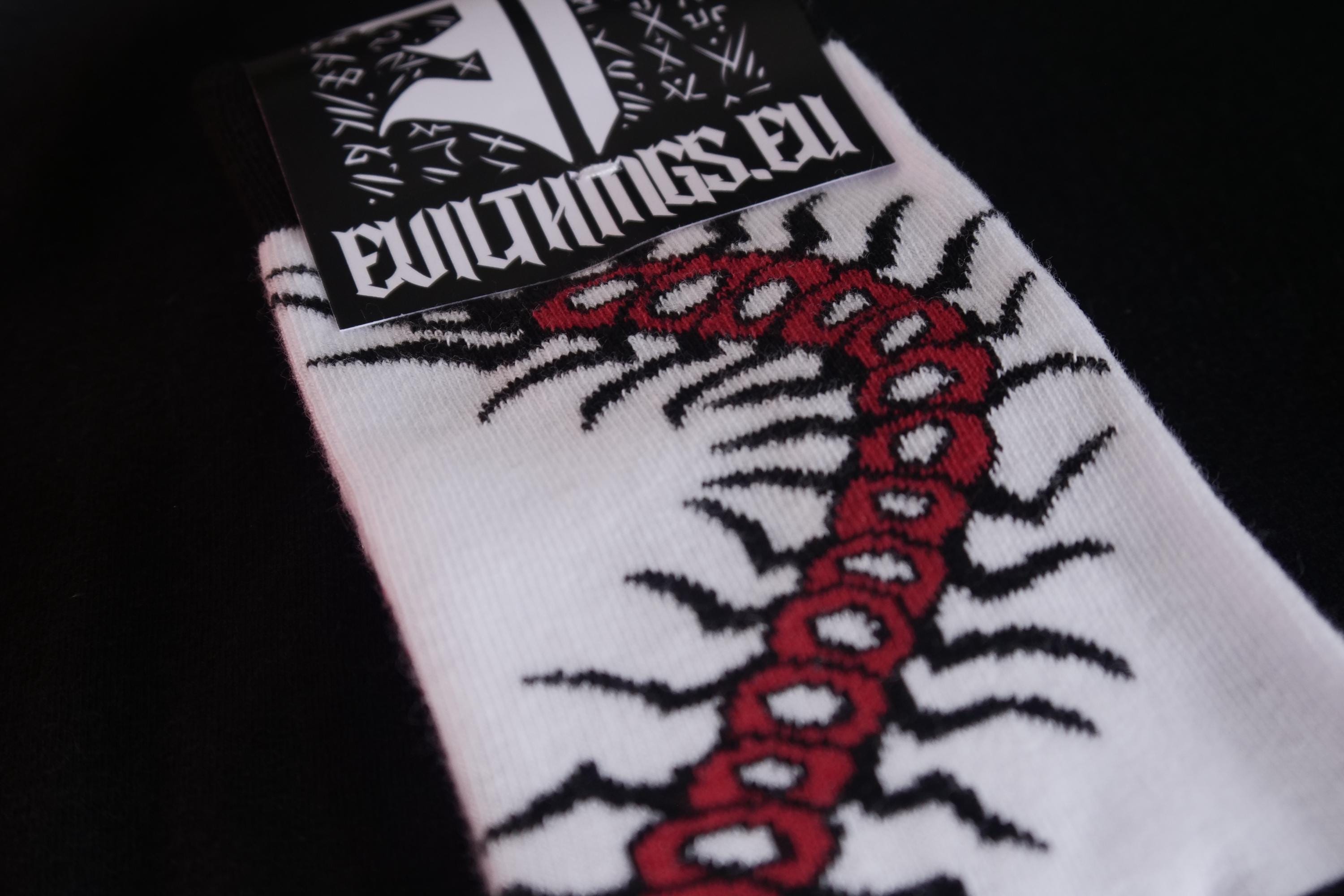 Evil Centipede Socks | Tattoo Socks | Creepy Gothic Socks | Halloween Gift