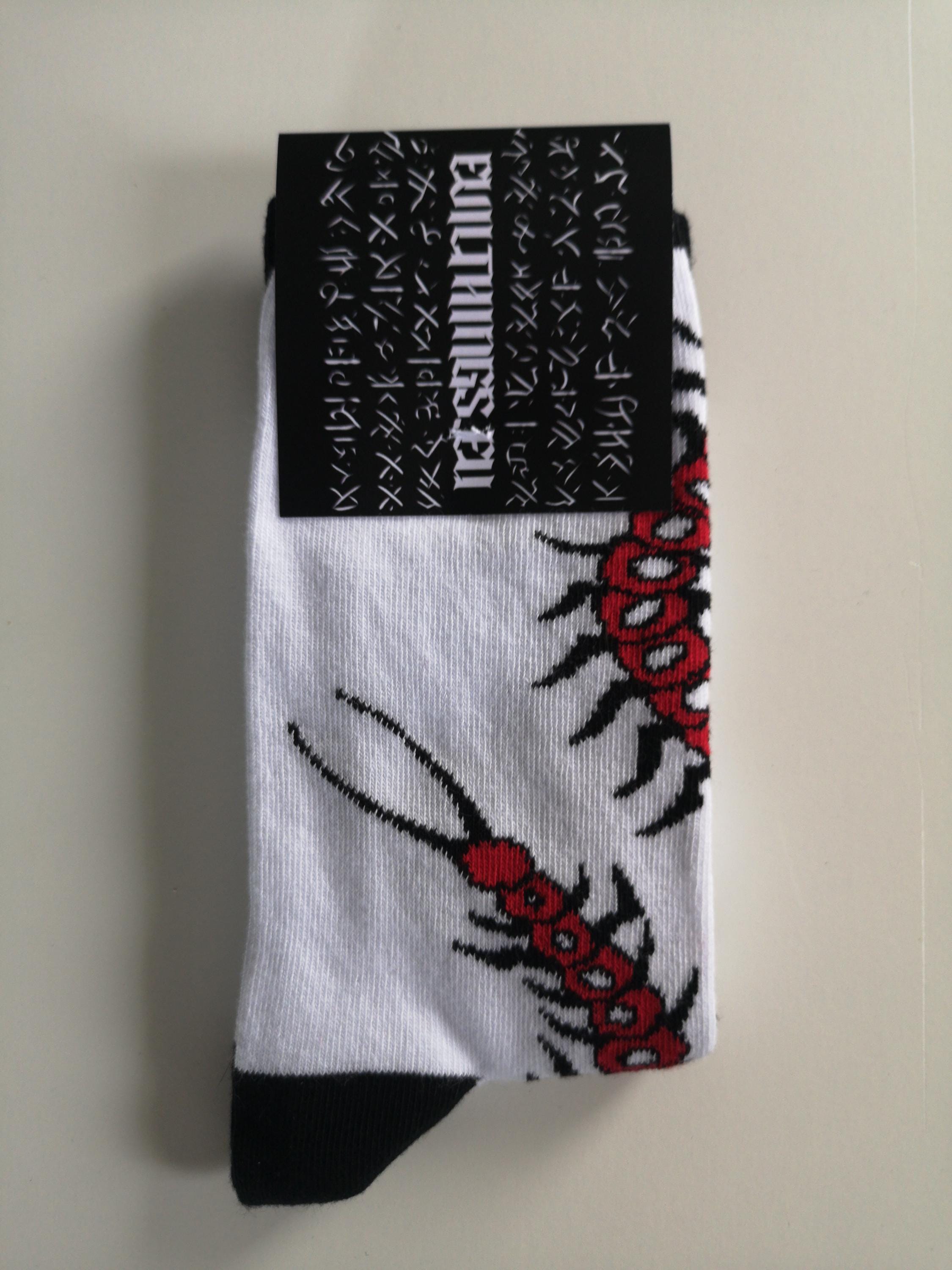 Evil Centipede Socks | Tattoo Socks | Creepy Gothic Socks | Halloween Gift
